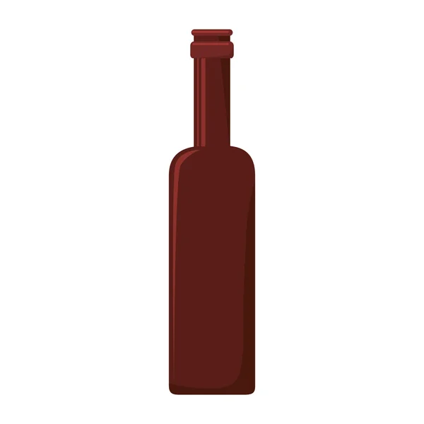 Vino botella bebida — Vector de stock
