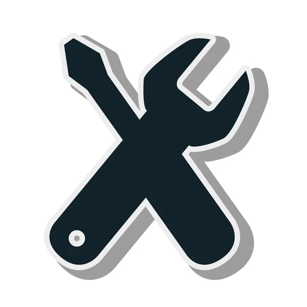 Klíč a šroubovák křížový — Stockový vektor