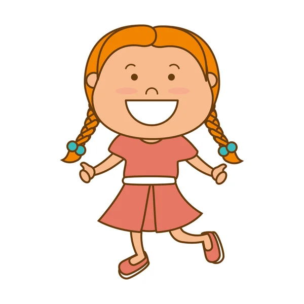 Little girl smiling — Stock Vector