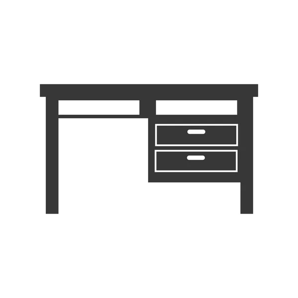 Irodai íróasztal munka hely — Stock Vector