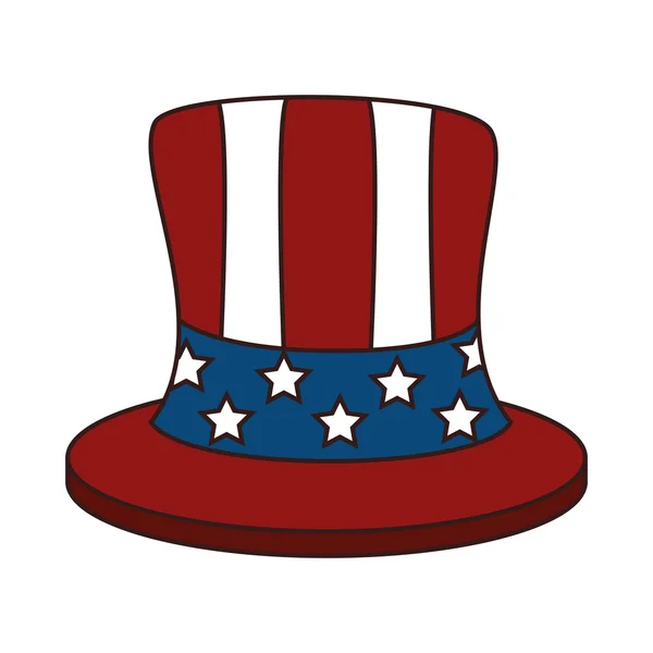 添加助剂的美国的帽子 — 图库矢量图片