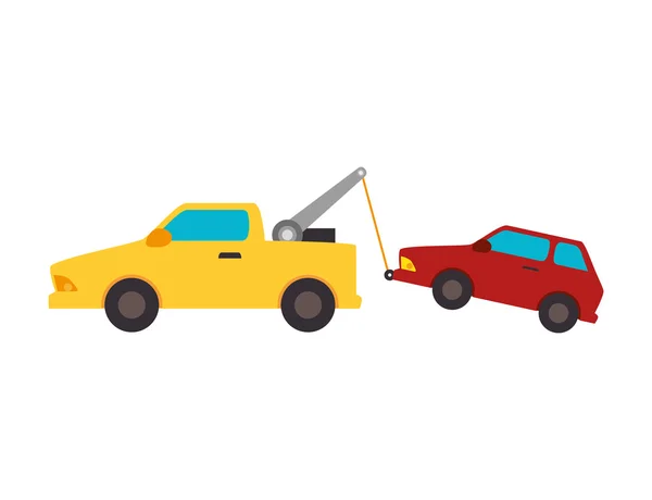 Car towing truck — Stock Vector