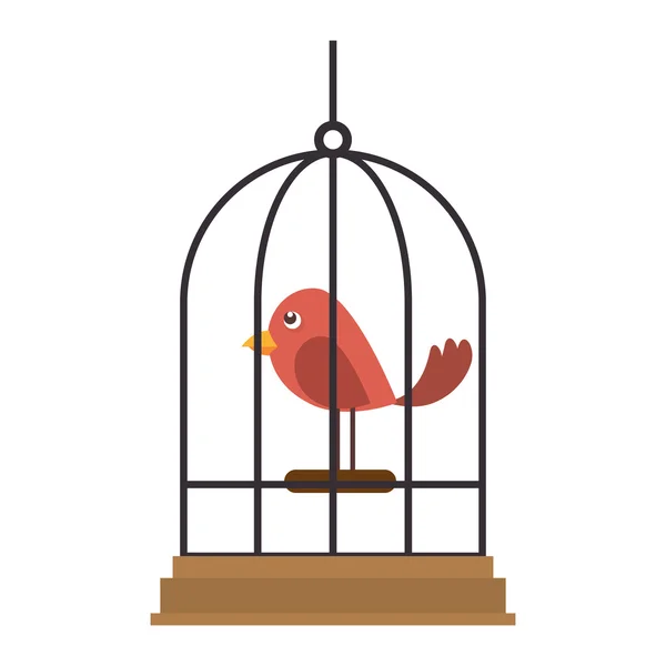 Elemento gabbia per uccelli — Vettoriale Stock