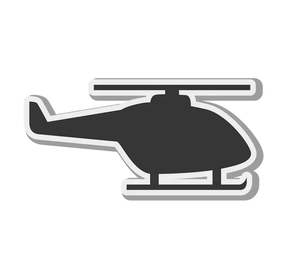 Silueta del vehículo helicóptero — Vector de stock