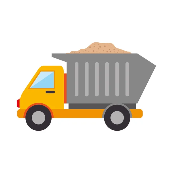 Dump truck construction — Stock Vector