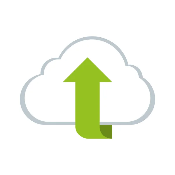 Cloud storage upload — Stock Vector