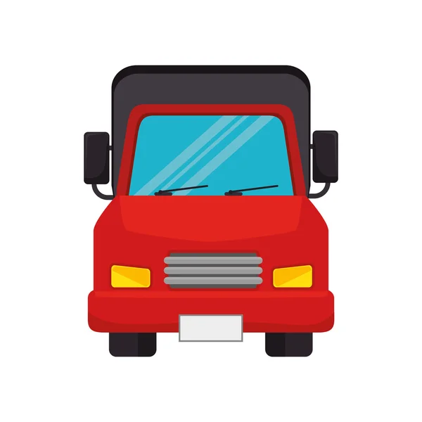 Roter Lastkraftwagen — Stockvektor