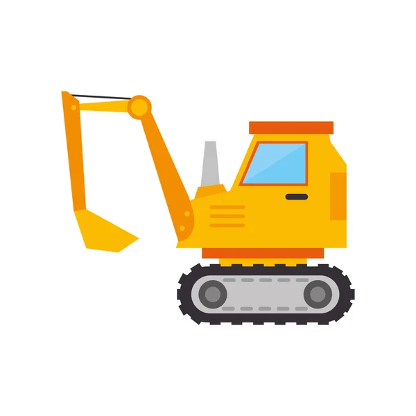Excavator construction truck — Stock Vector
