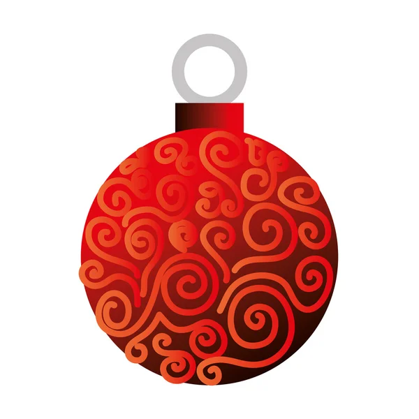 Weihnachtsdekoration rote Kugel — Stockvektor