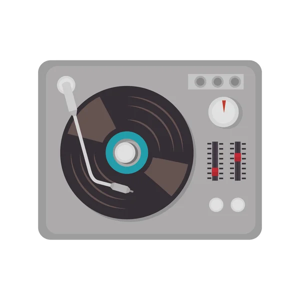 Dispositivo de música tocadiscos — Vector de stock