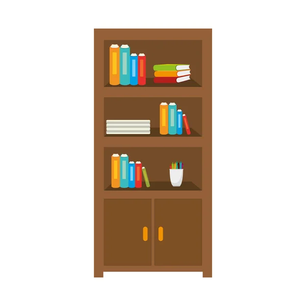 Biblioteca de muebles de oficina — Vector de stock