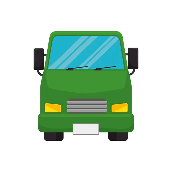 Grünes Stadtbus-Fahrzeug — Stockvektor