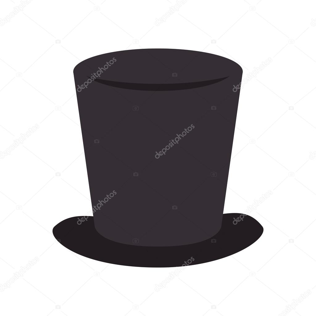 Tophat hat magic elegance clothing classic vector illustration