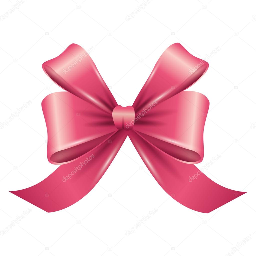 Ribbon bow pink Stock Vector by ©yupiramos 121094890