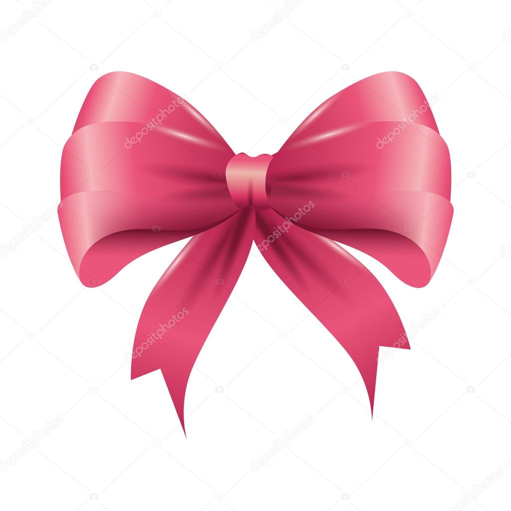 Ribbon bow pink Stock Vector Image by ©yupiramos #121094994