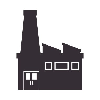 Fabrika Binası ve sanayi siluet