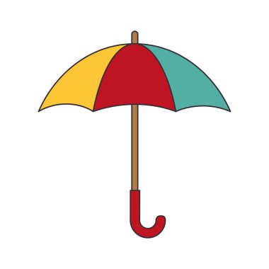 şemsiye renkli çizgili