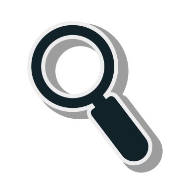 Büyüteç camı siluet