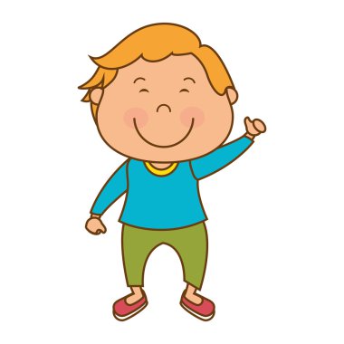 Küçük çocuk gülümsüyor