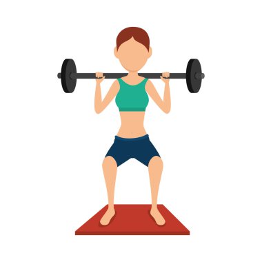 egzersiz ve ağırlık kaldırma kız