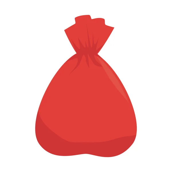 Sacchetto rosso spazzatura — Vettoriale Stock