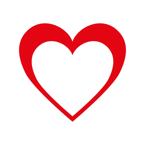 Corazón amor rojo — Vector de stock