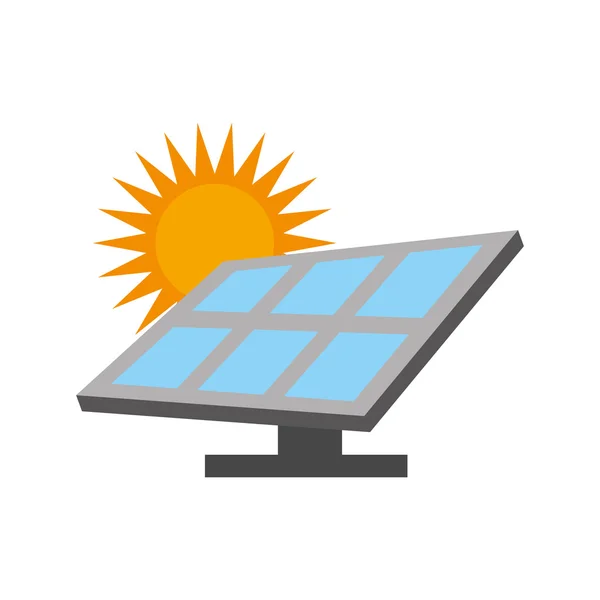 Solar panel light power electricity — Stock Vector