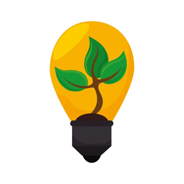 Lamp ecologie plant — Stockvector