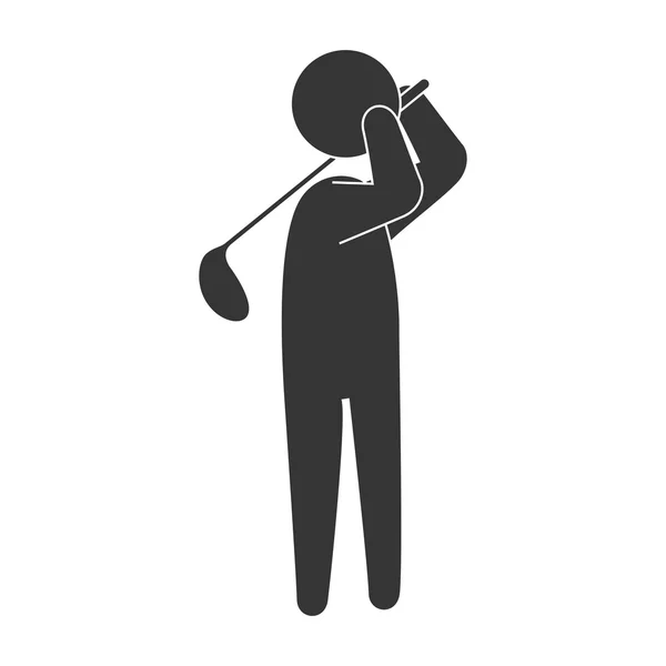 Golf Sport jogador — Vetor de Stock