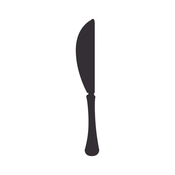 Cuchillo de cocina cubiertos — Vector de stock