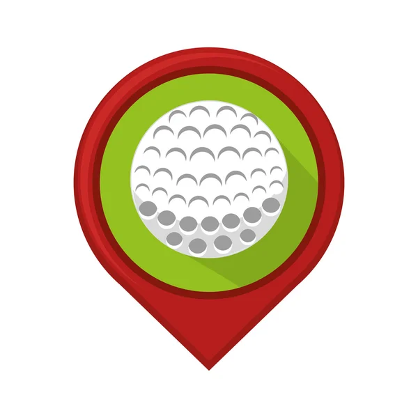 Местоположение мяч для гольфа — стоковый вектор