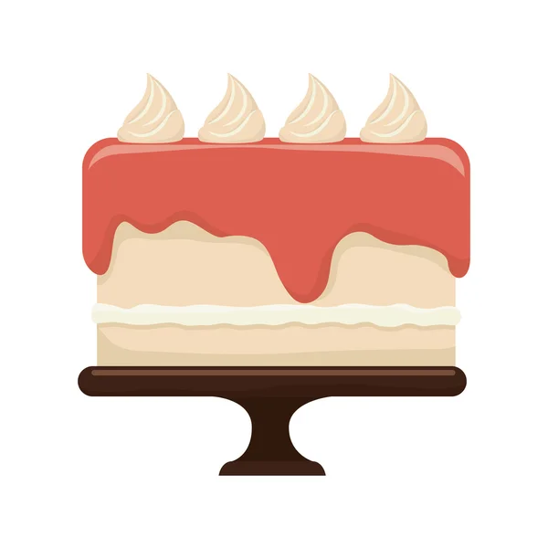 Gâteau dessert nourriture — Image vectorielle