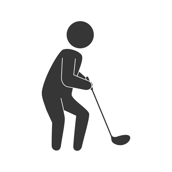 Sport golfspeler — Stockvector