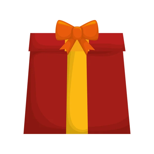 Caja de regalo roja regalo — Vector de stock