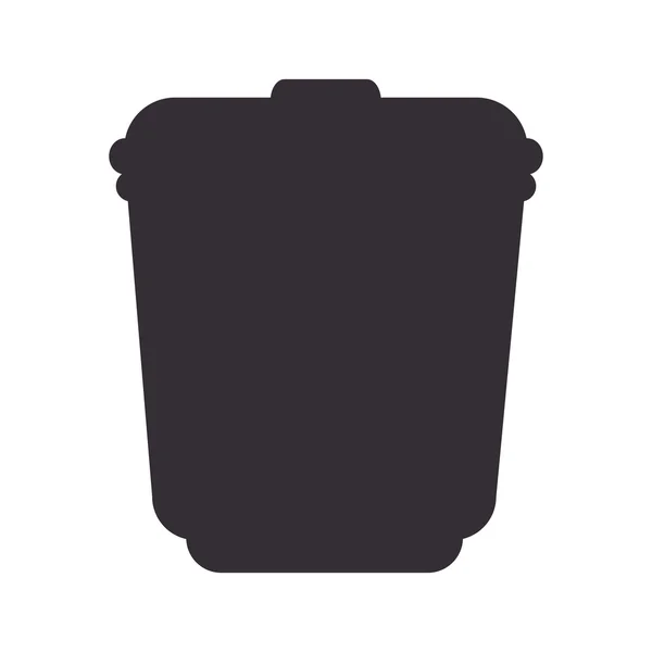 Trash can container — Stock Vector