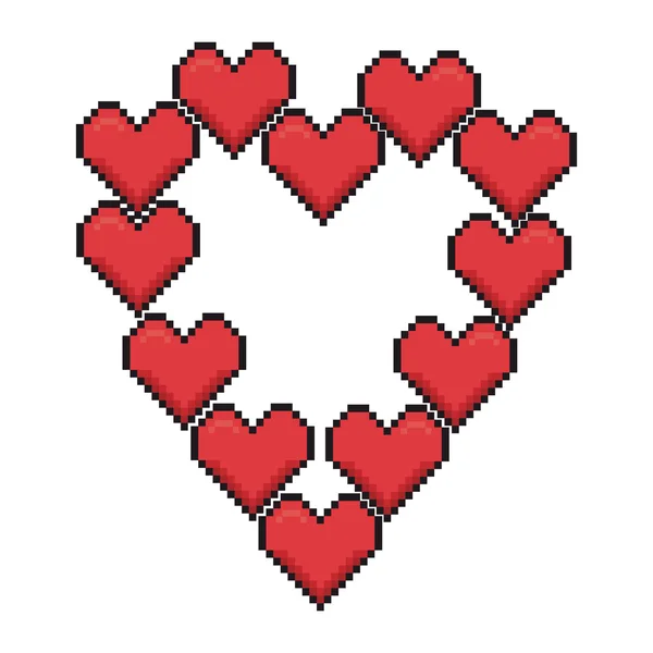 Heart love romantic design — Stock Vector
