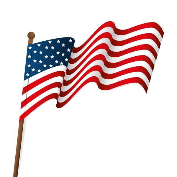 Usa flag waving — Stock Vector