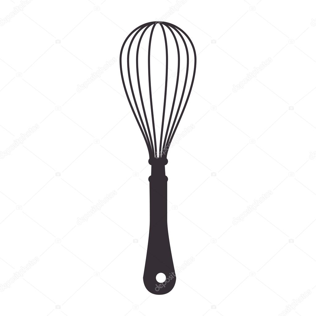 Hand whip egg utensil kitchen — Stock Vector © yupiramos #121104236