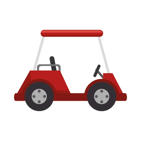 Golf rotes Auto Fahrzeug — Stockvektor