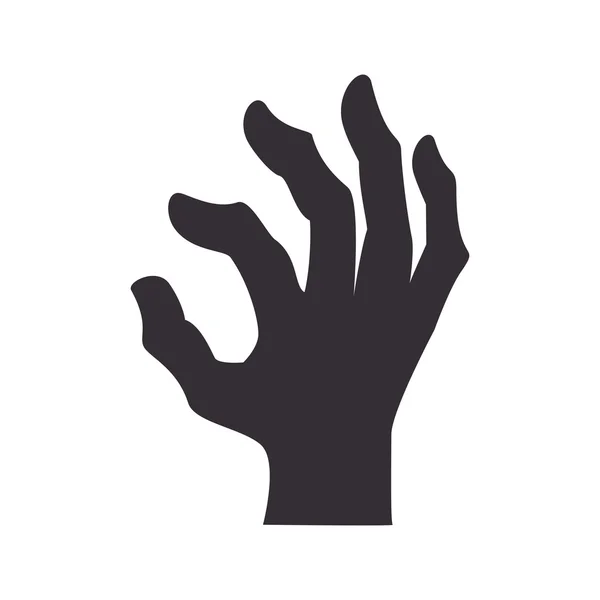 Zombie hand halloween — Stock Vector