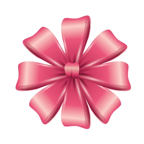 Ruban noeud rose — Image vectorielle