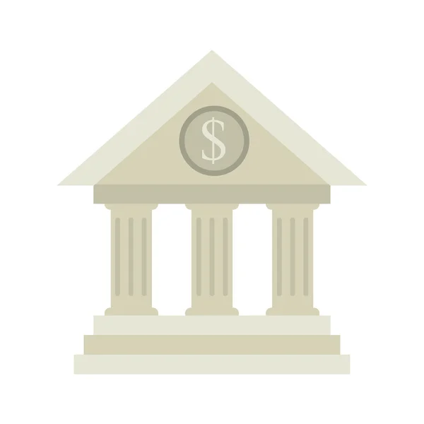 Dinheiro do edifício bancário — Vetor de Stock