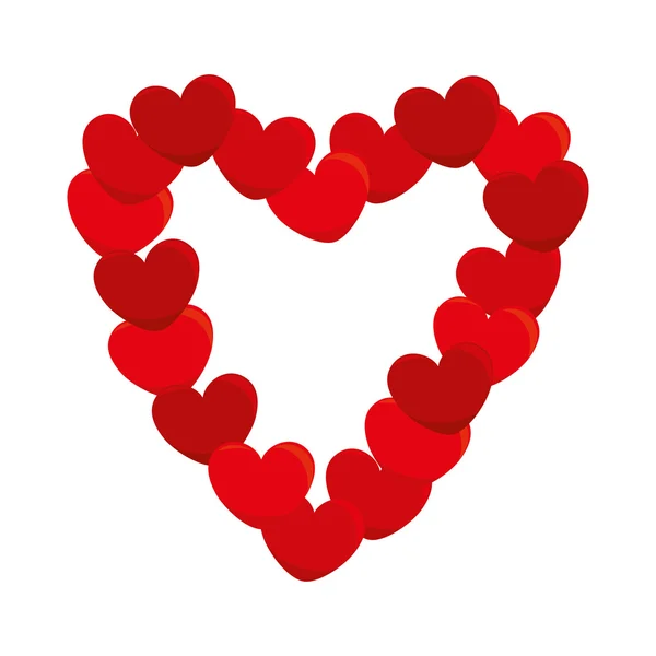 Серце любов романтичний дизайн — стоковий вектор