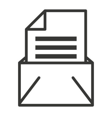 izole zarf simgesi tasarım