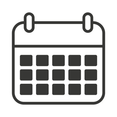 Takvim hatırlatma izole simgesini