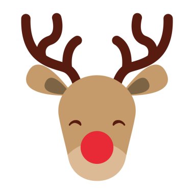 Ren geyiği Noel karakter izole simgesi