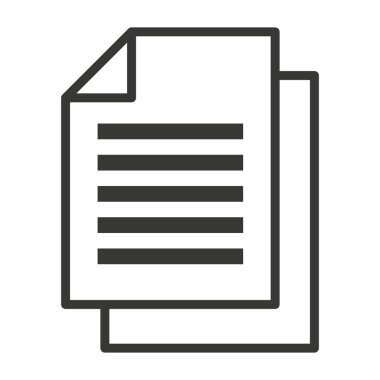 Belge kağıt dosya izole simgesi