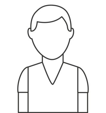 genç adam izole simgesi