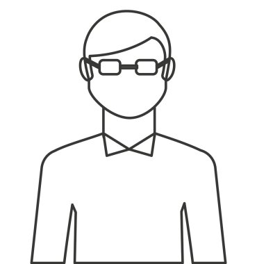 genç adam izole simgesi