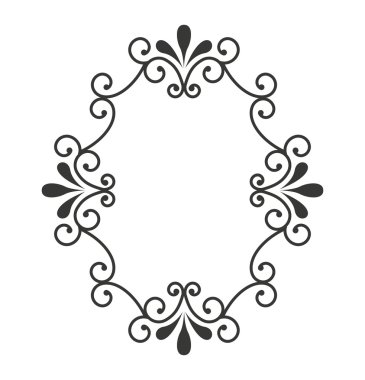 zarif çerçeve dekorasyon izole